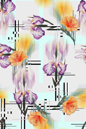 花卉印花华亿平台图片