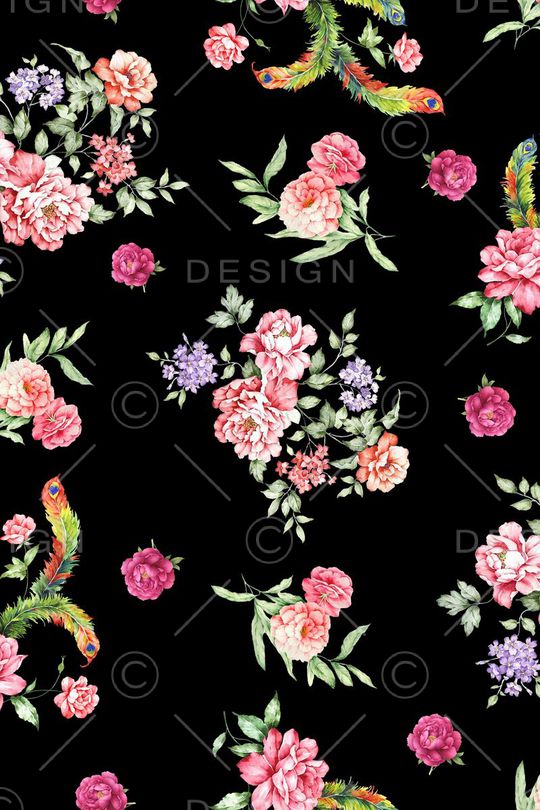 鲜花印花华亿平台图片