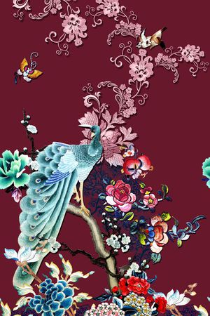 花卉印花华亿平台图片