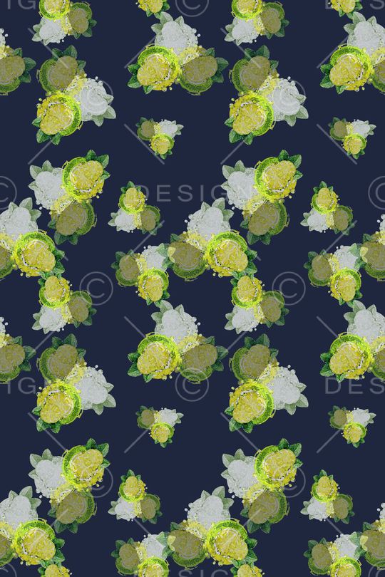 柠檬意向印花华亿平台图片