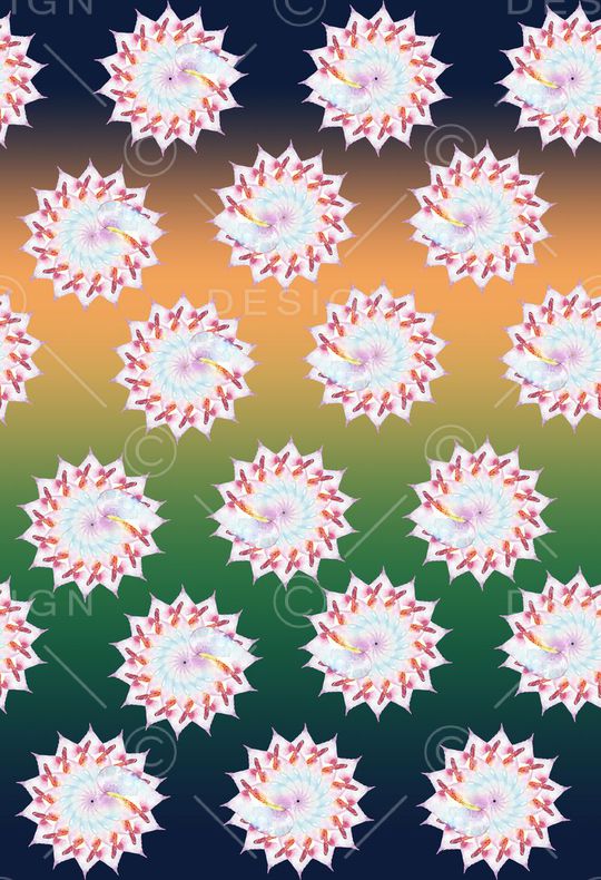 水彩清新印花华亿平台图片