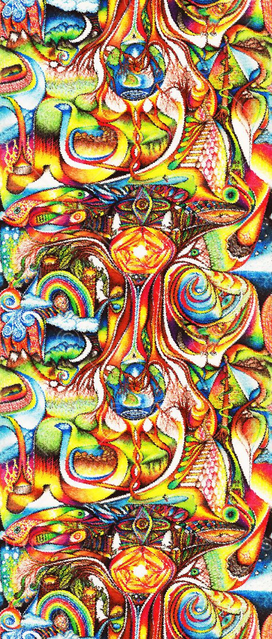 手绘蜡笔画印花华亿平台图片