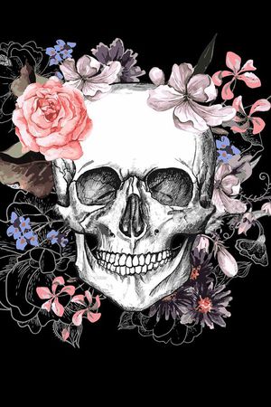 骷髅印花华亿平台图片