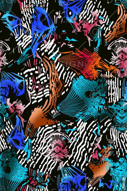 波浪条纹印花华亿平台图片