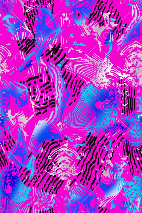 波浪条纹印花华亿平台图片