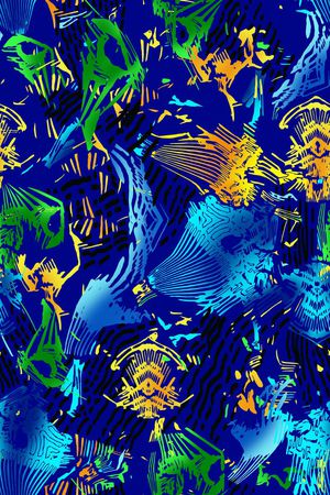 波浪条纹印花华亿平台图片