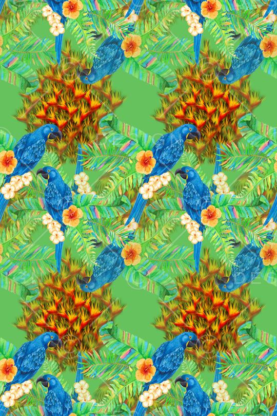 鸟昆虫图案印花华亿平台图片