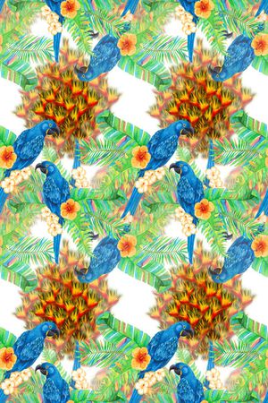 鸟昆虫图案印花华亿平台图片