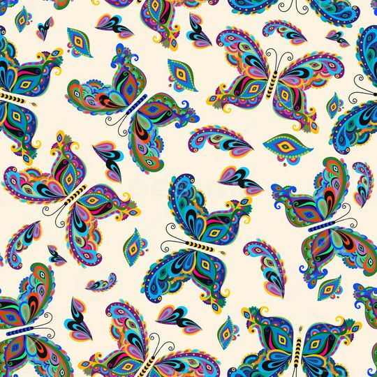 蝴蝶印花华亿平台图片