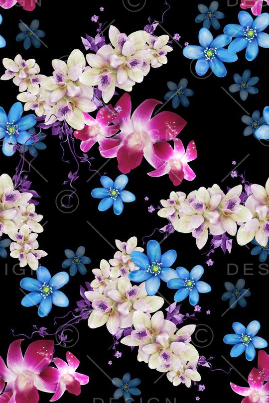 花卉印花华亿平台图片