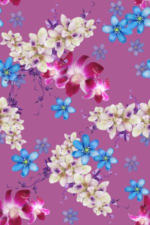 花卉印花华亿平台图片