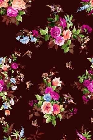 牡丹印花华亿平台图片