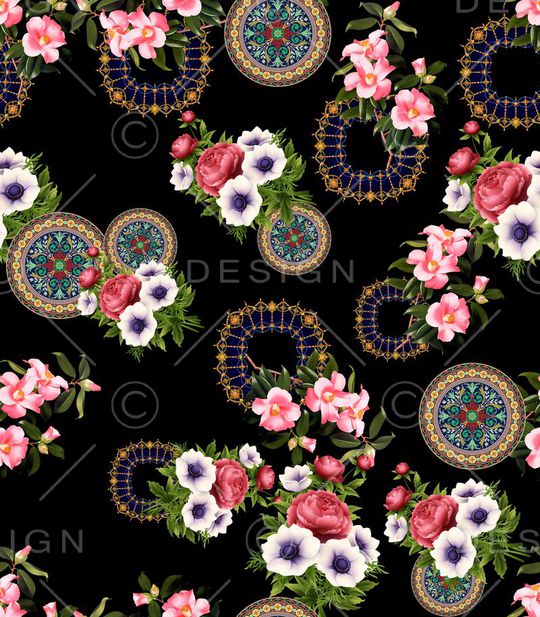 莫妮卡-大牌华亿平台印花华亿平台图片