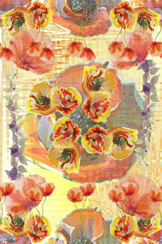 花卉印花华亿平台图片