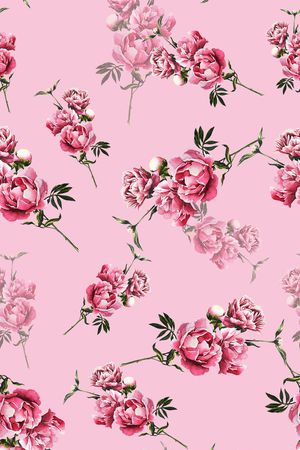 手绘花印花华亿平台图片