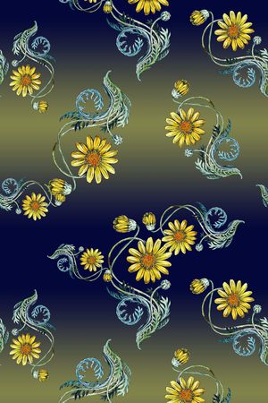 手绘花印花华亿平台图片