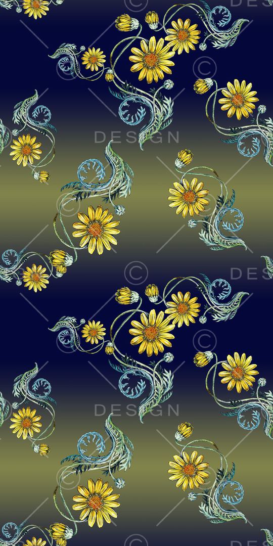 手绘花印花华亿平台图片