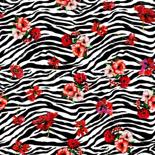 斑马纹印花华亿平台图片