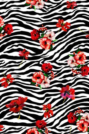 斑马纹印花华亿平台图片