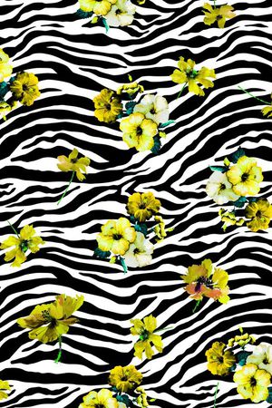 斑马纹印花华亿平台图片