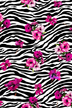 斑马纹印花华亿平台图片