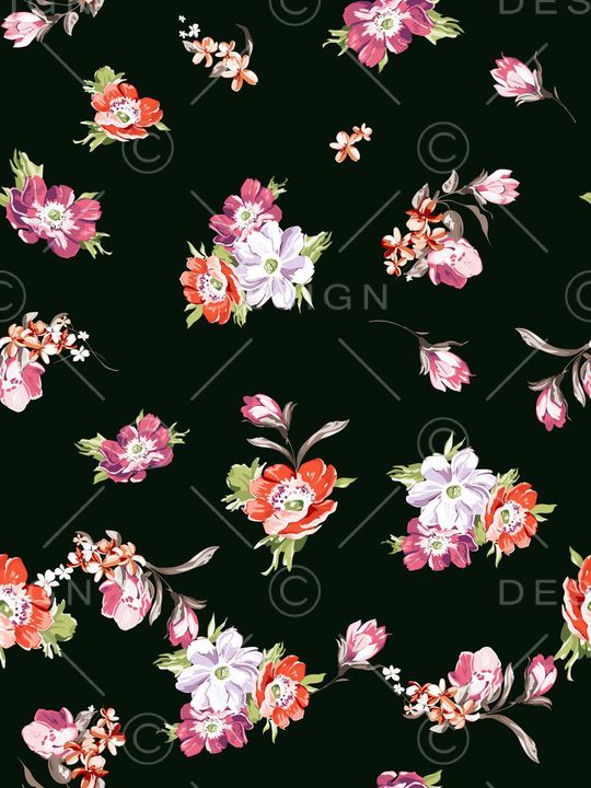 花卉印花华亿平台图片