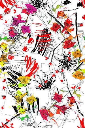 花卉印花华亿平台图片