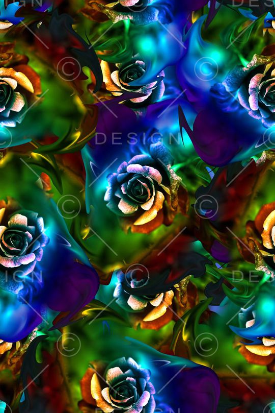 时尚潮流女装渐变纹理肌理纹彩绘数码印花印花华亿平台图片