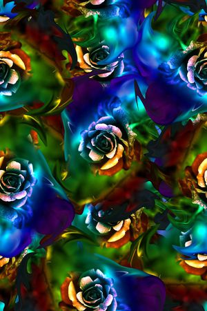 时尚潮流女装渐变纹理肌理纹彩绘数码印花印花华亿平台图片