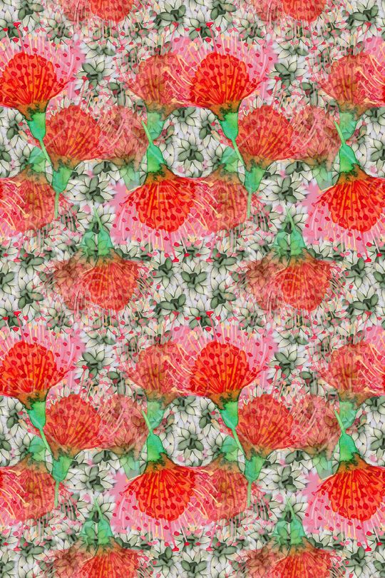 热带植物印花华亿平台图片