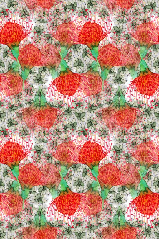 热带植物印花华亿平台图片