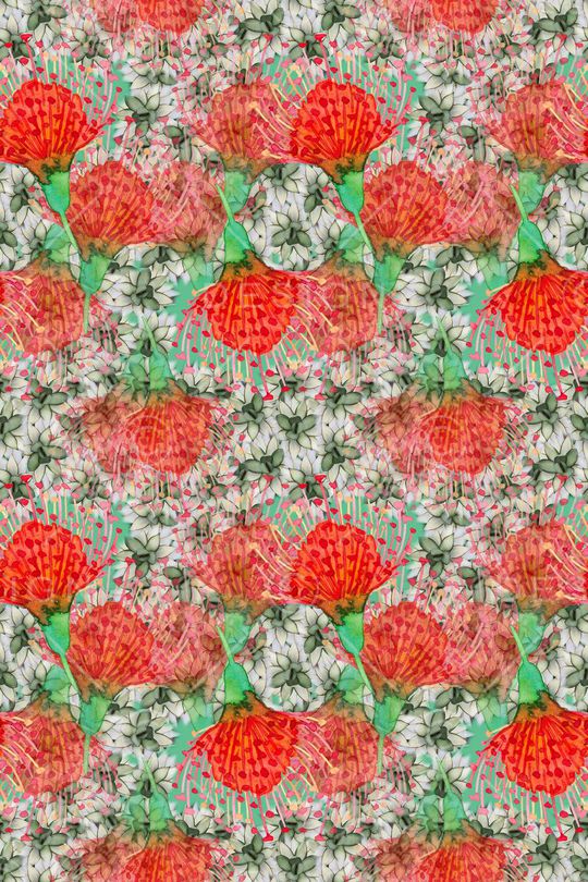 热带植物印花华亿平台图片