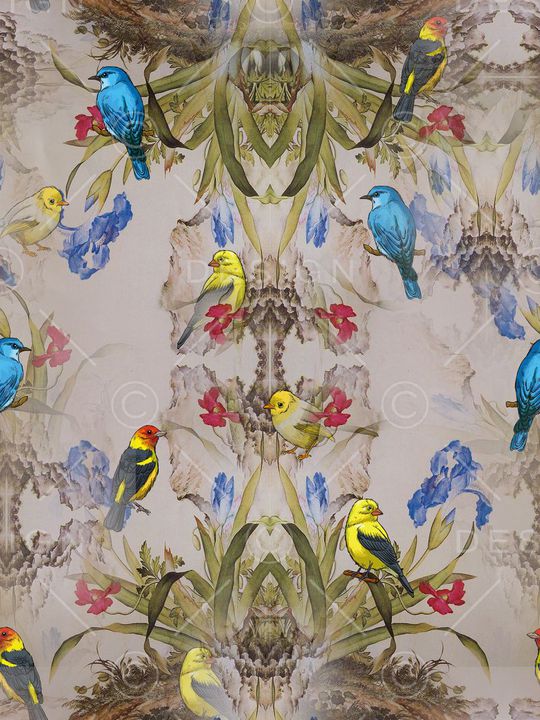 小鸟印花华亿平台图片