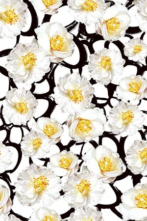 水墨几何印花华亿平台图片