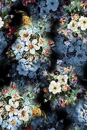 花卉印花华亿平台图片