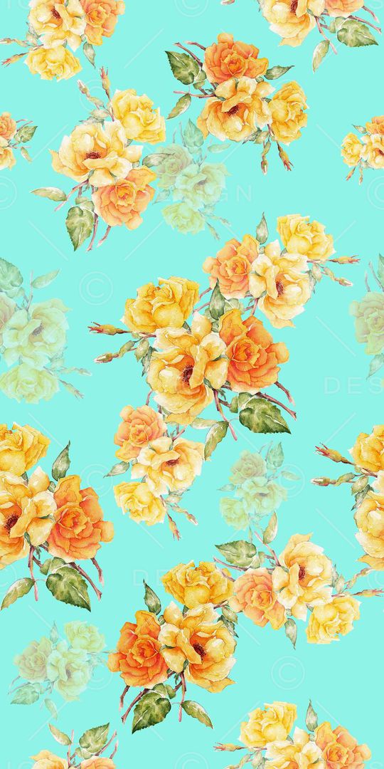 手绘花印花华亿平台图片