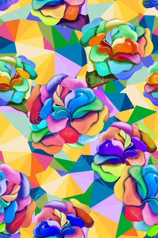 几何印花华亿平台图片