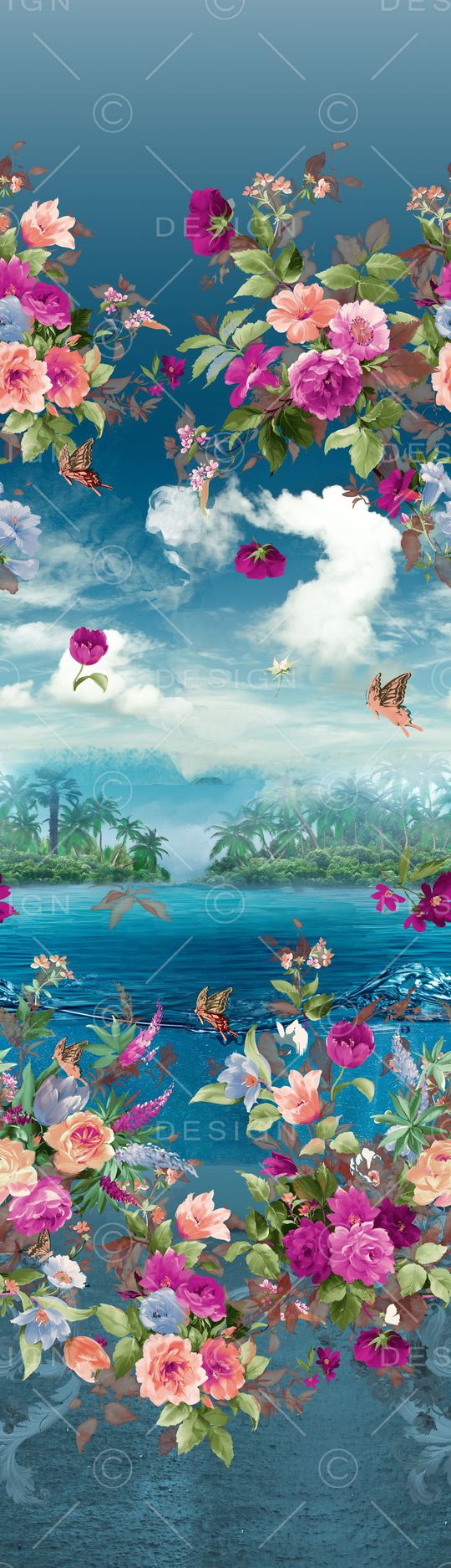 花卉印花华亿平台图片