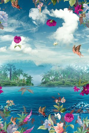 花卉印花华亿平台图片