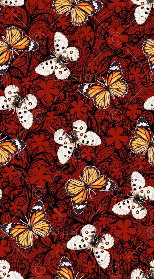 蕾丝、蝴蝶、色块花印花华亿平台图片