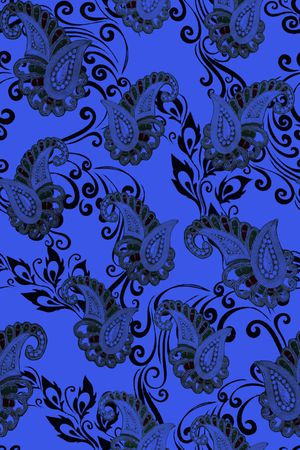 佩斯利印花华亿平台图片