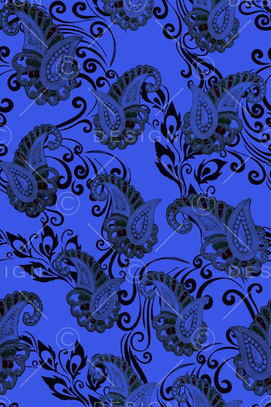 佩斯利印花华亿平台图片