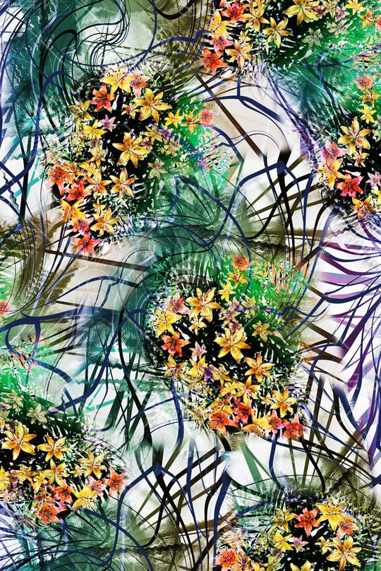 植物小花印花华亿平台图片