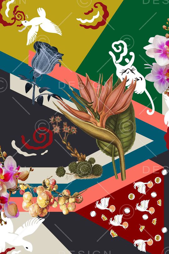 时尚几何印花华亿平台图片