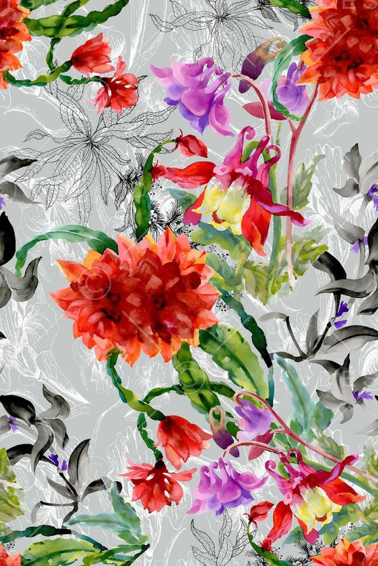 手绘印花华亿平台图片