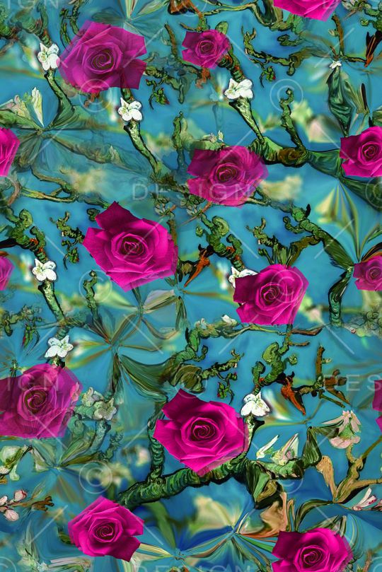 花卉印花华亿平台图片