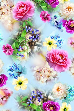 花朵印花华亿平台图片