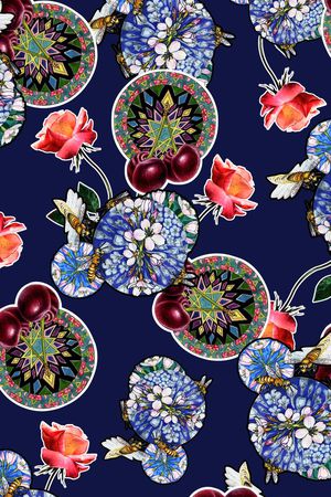 手绘彩铅印花华亿平台图片