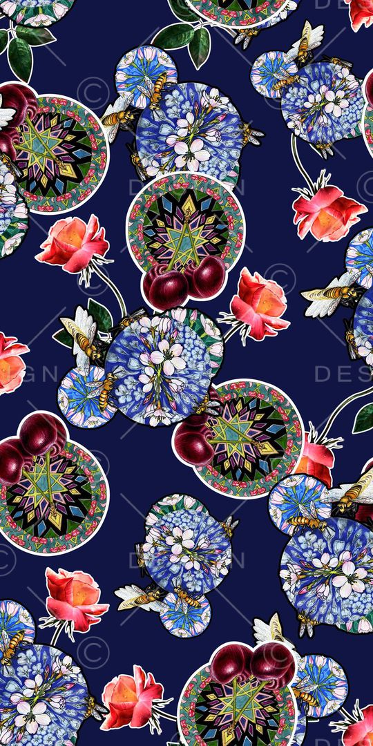 手绘彩铅印花华亿平台图片