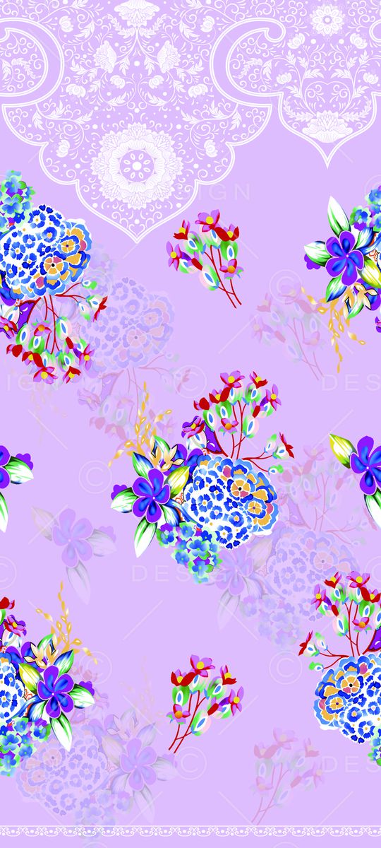 绣球花印花华亿平台图片